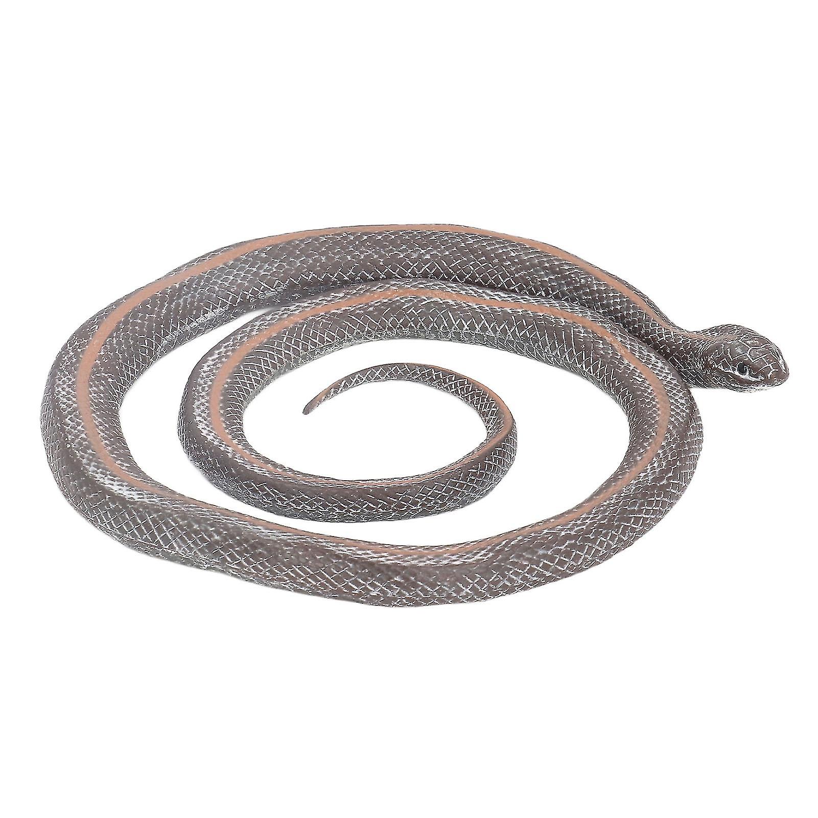 Simulated Snake Model Kid PVC Funny Scary Fake Snake Toy Prank Props Decoration for April Fools Day 31.5 Inch