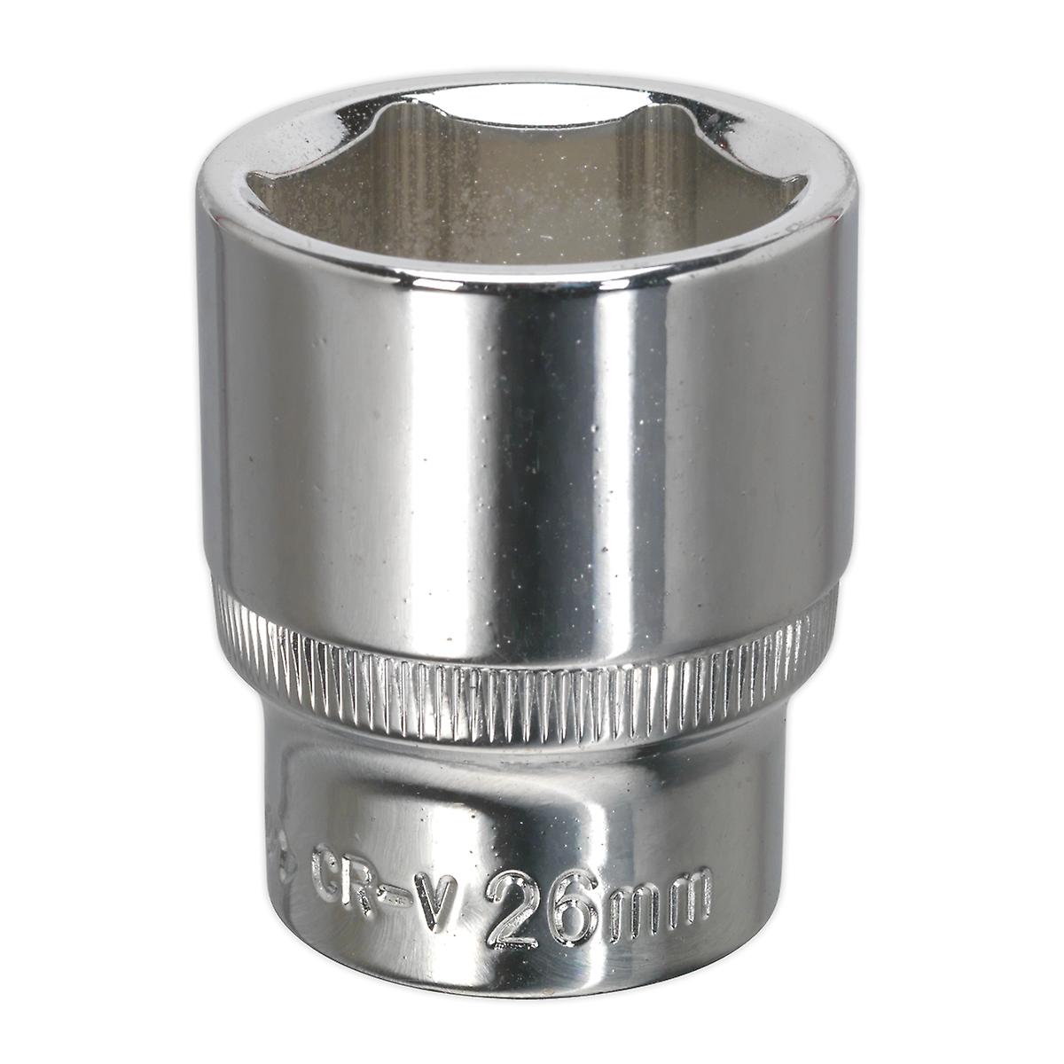 Sealey Sp1226 Walldrive Socket 26Mm 1/2Sq Drive Fully Polished