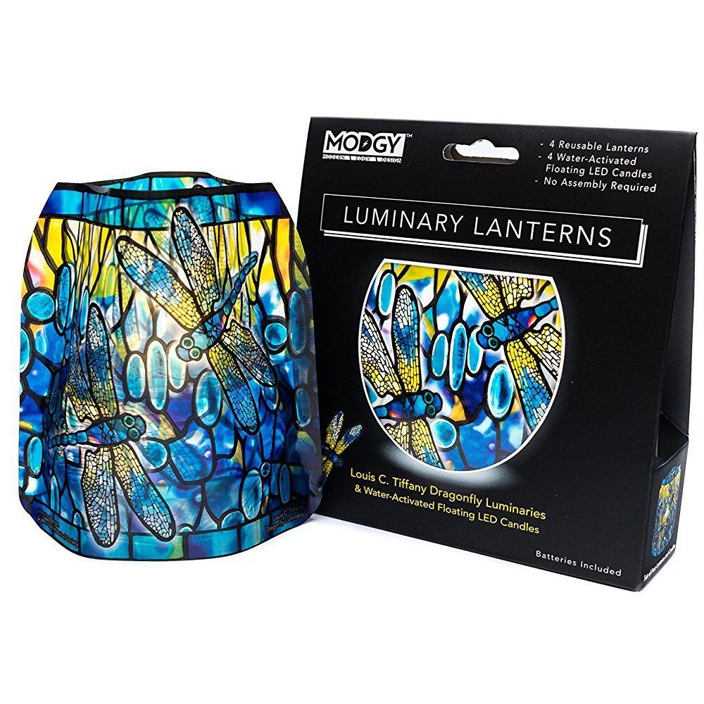 Modgy Lumizu Collapsible 4pc Luminary Lantern Set -  Dragonfly