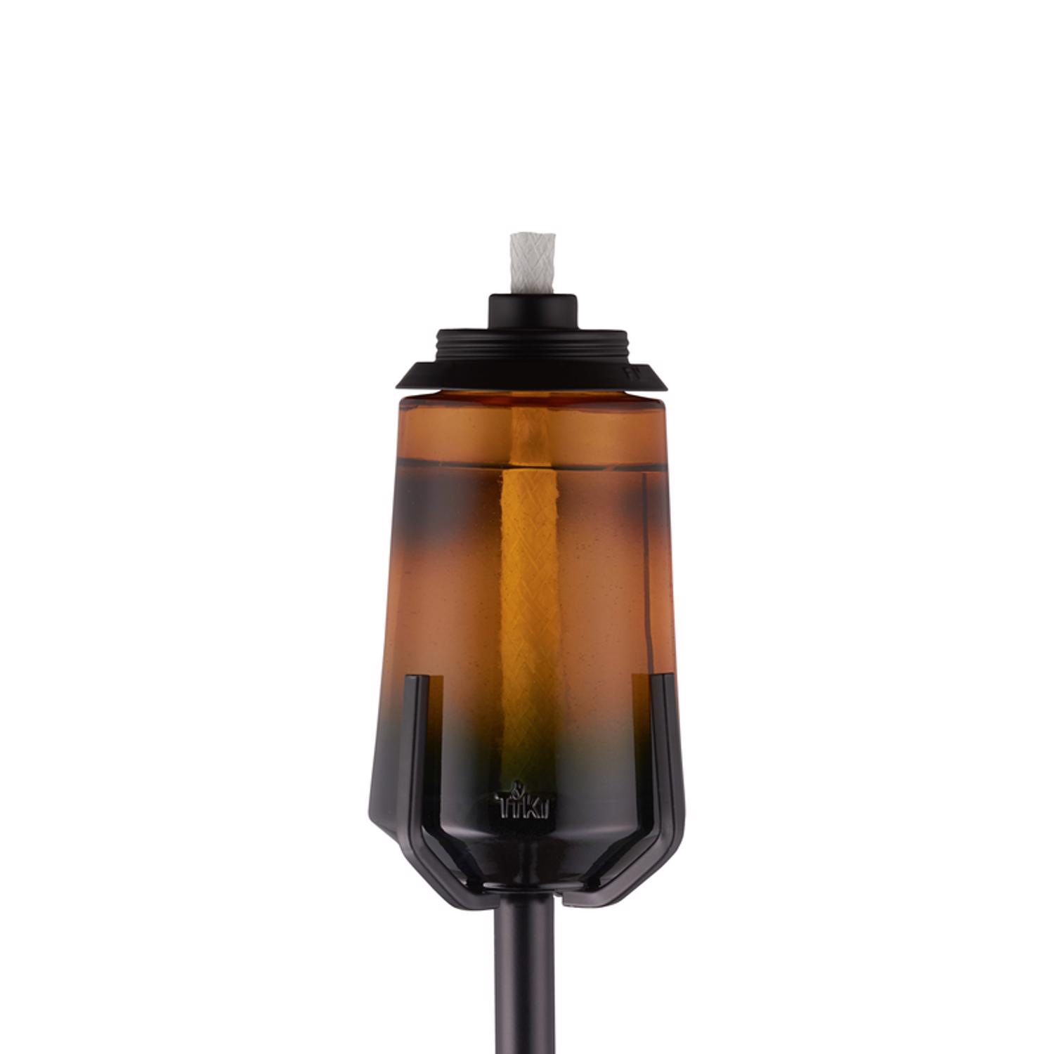 TIKI Brown Glass 69 in. Industrial Ombre Outdoor Torch 1 pc