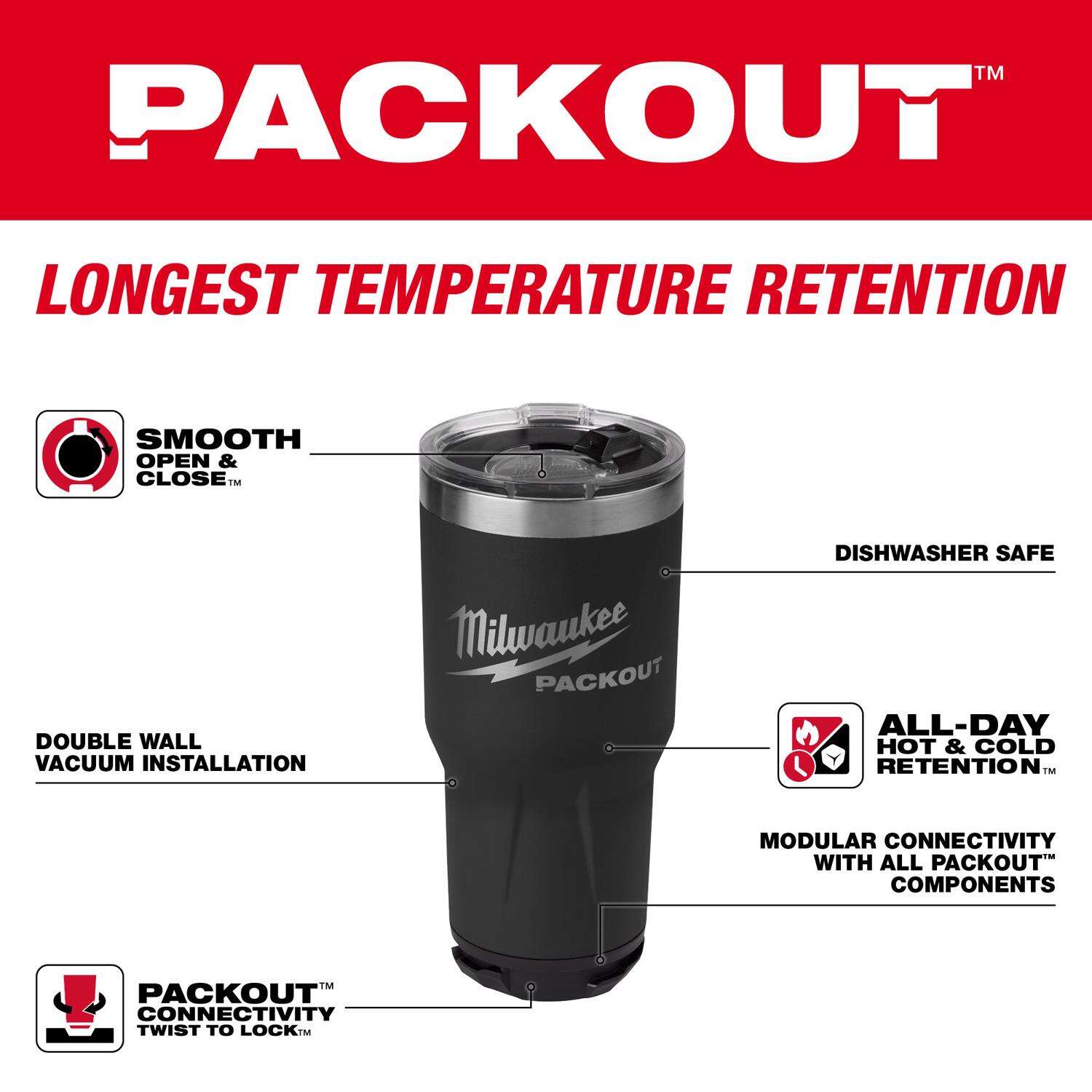 MW Packout 30 oz Black Double Wall Tumbler