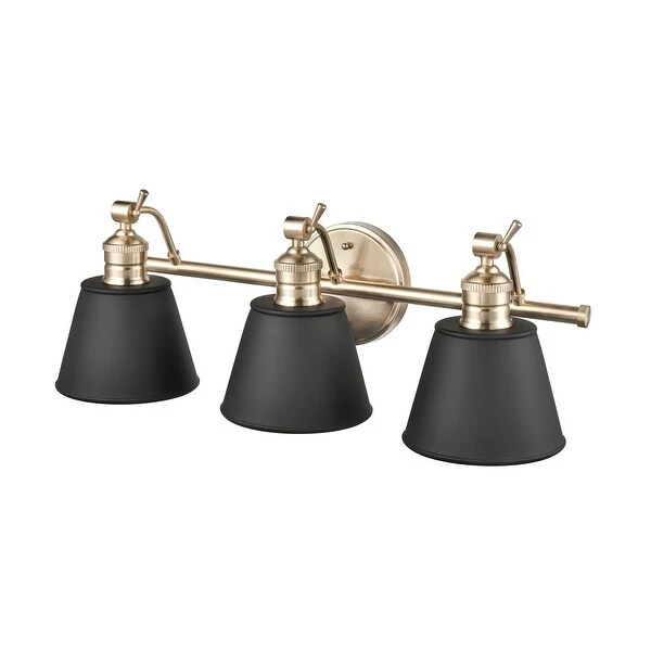 Millennium Lighting Layne Vanity Fixture in Multiple Finishes with Metal Shades