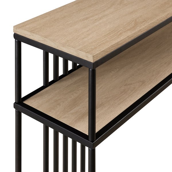 Middlebrook Contemporary Slatted-Metal Entry Table