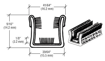 CRL 9/16 x 9/16 Universal Single Unbeaded Flexib...