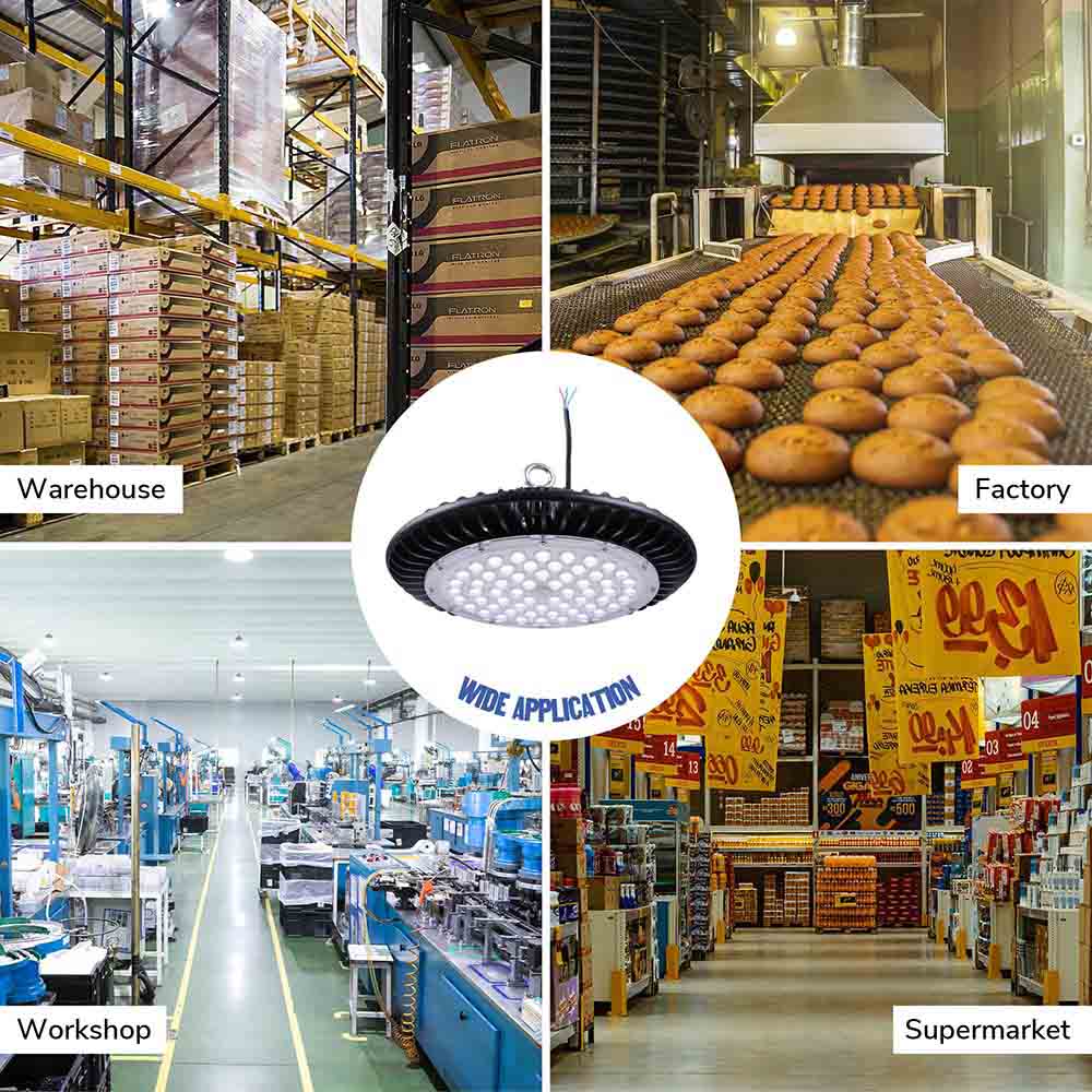 DELight UFO LED High Bay Light 200W Commercial Warehouse Lighting