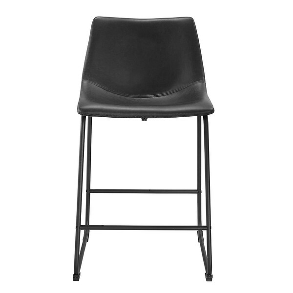 Bar Stool， Black， Set of 2