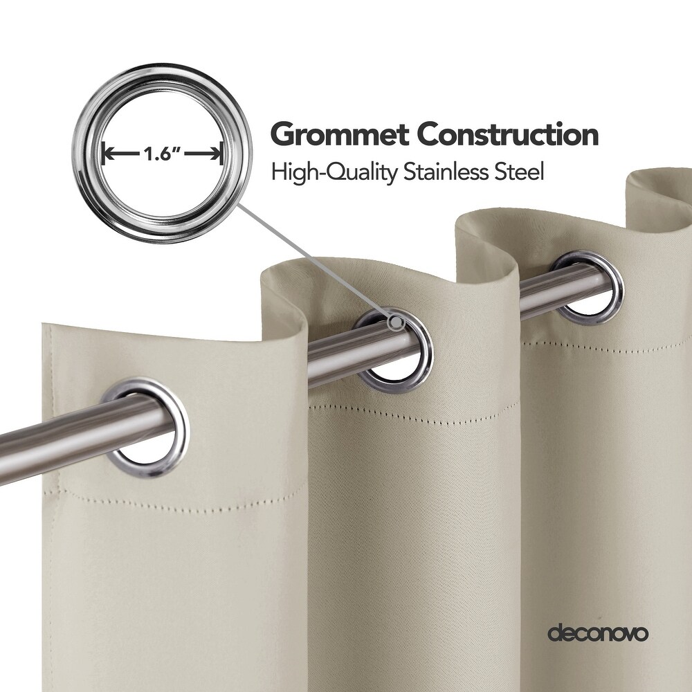 Deconovo Silver Coating Curtain Panel Pair(2 Panel)