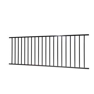 US Door and Fence Pro Series 32 in. H x 8 ft. W Spaced Bar Flat Metal Fence Panel F2GHDS93X32US