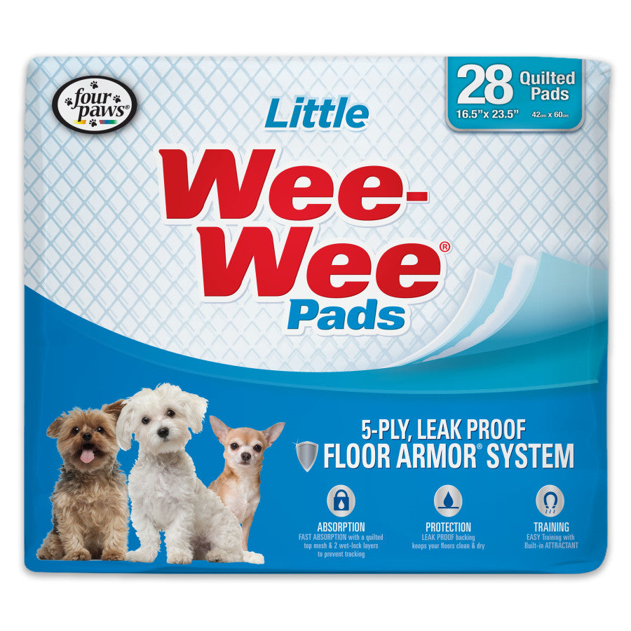 Four Paws Wee-Wee Puppy Housebreaking Pads for Little Dogs