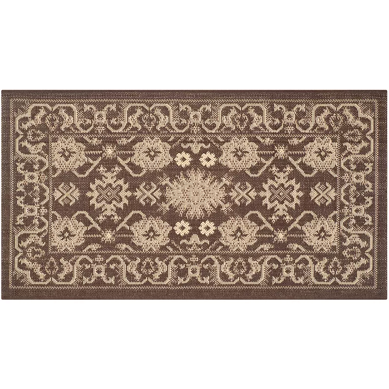 Safavieh Courtyard Adobe Framed Floral Indoor Outdoor Rug