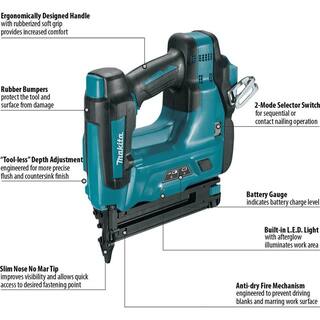 Makita 18V LXT Lithium-Ion 18-Gauge Cordless Brad Nailer (Tool-Only) XNB01Z