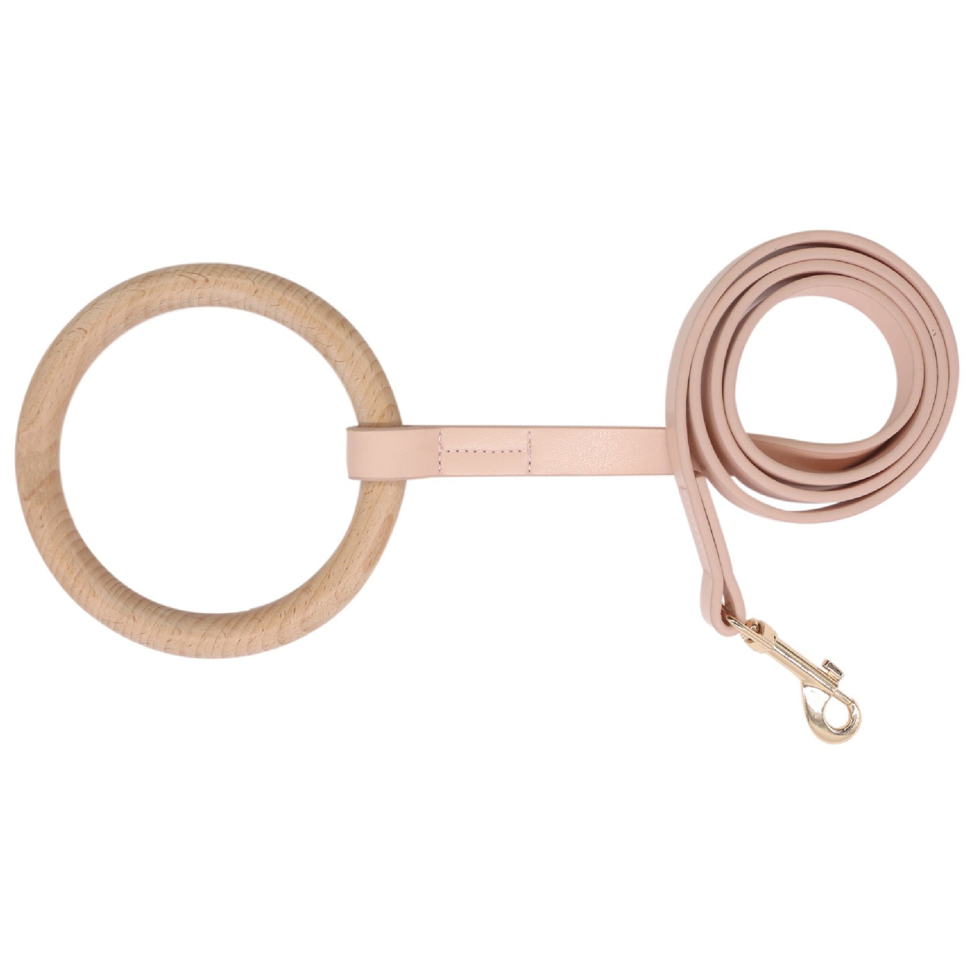 Pet Life Pink Ever-Craft Boutique Series Beechwood and Leather Designer Dog Leash， 4 ft.