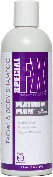 Special FX Platinum Plum Facial and Body Dog and Cat Shampoo， 17-oz bottle