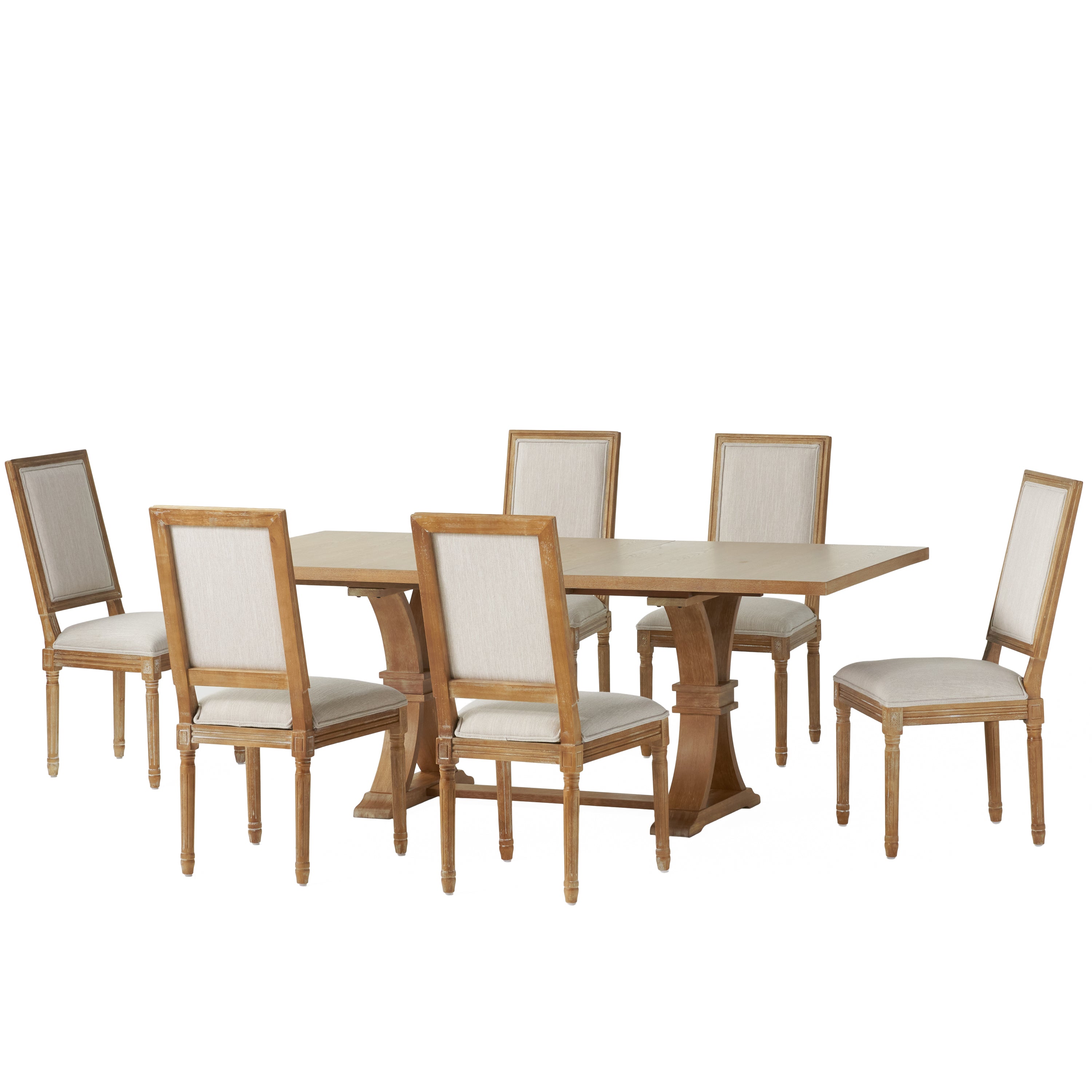 Beckstrom French Country Wood 7-Piece Expandable Dining Set