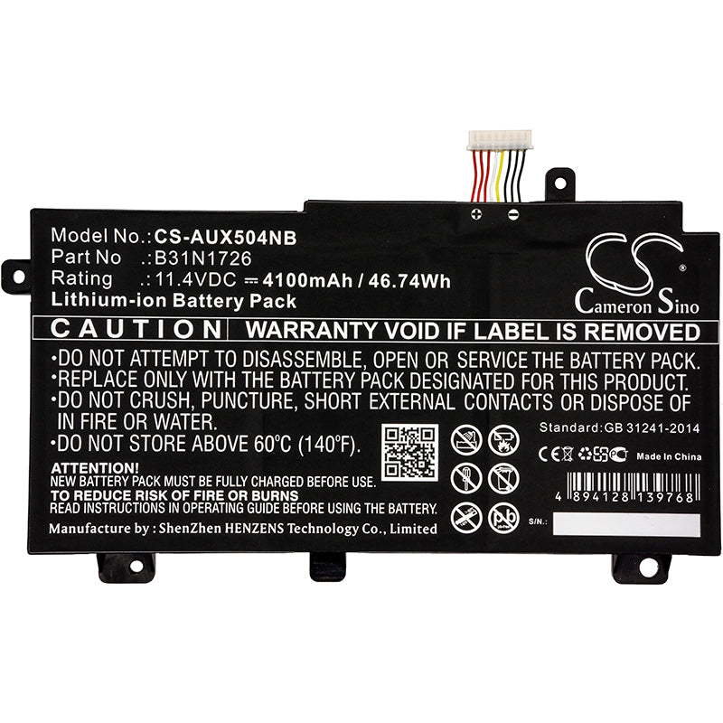 Asus FX504 FX504G FX504GD FX504GD0181D8750H FX504 Replacement Battery BatteryClerkcom Laptop and Notebook