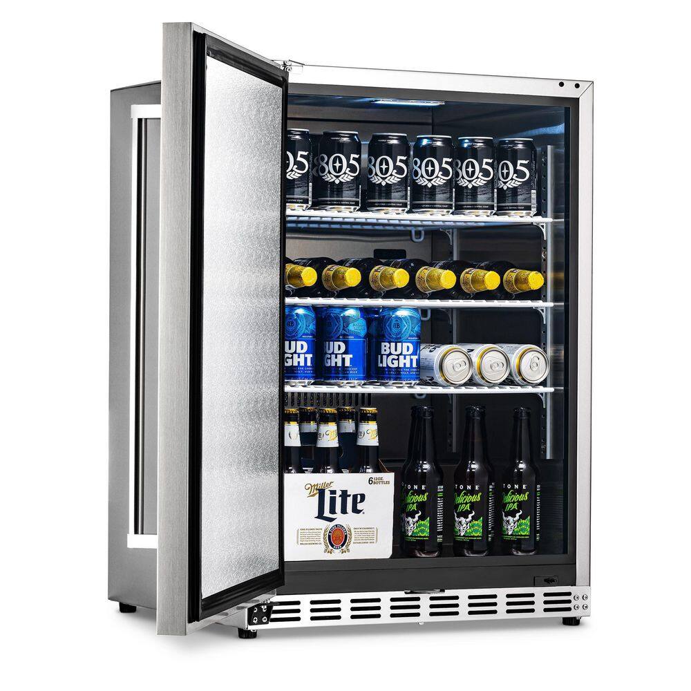 NewAir 24 in. 5.3 cu. ft. Commercial Built-in Beverage Refrigerator in Stainless Steel ​NCR053SS00