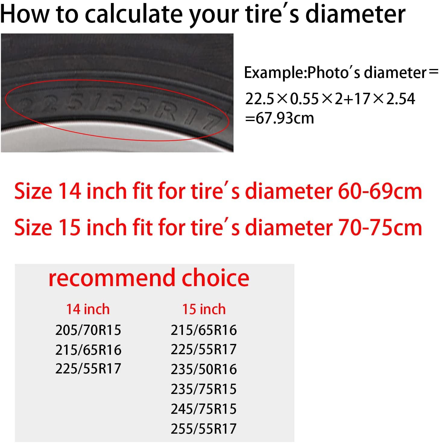 1pc Universal Waterproof Dust-Proof Spare Tire Cover for RV Travel Trailer Camper Truck SUV Camper Accessories(15