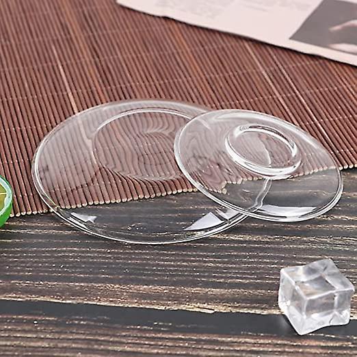 4pcs Premium Clear Glass Plate Saucers， Great For Servicing， Snacks， Fruits， Coffee， And Tea Cups Tea Cup And Saucer