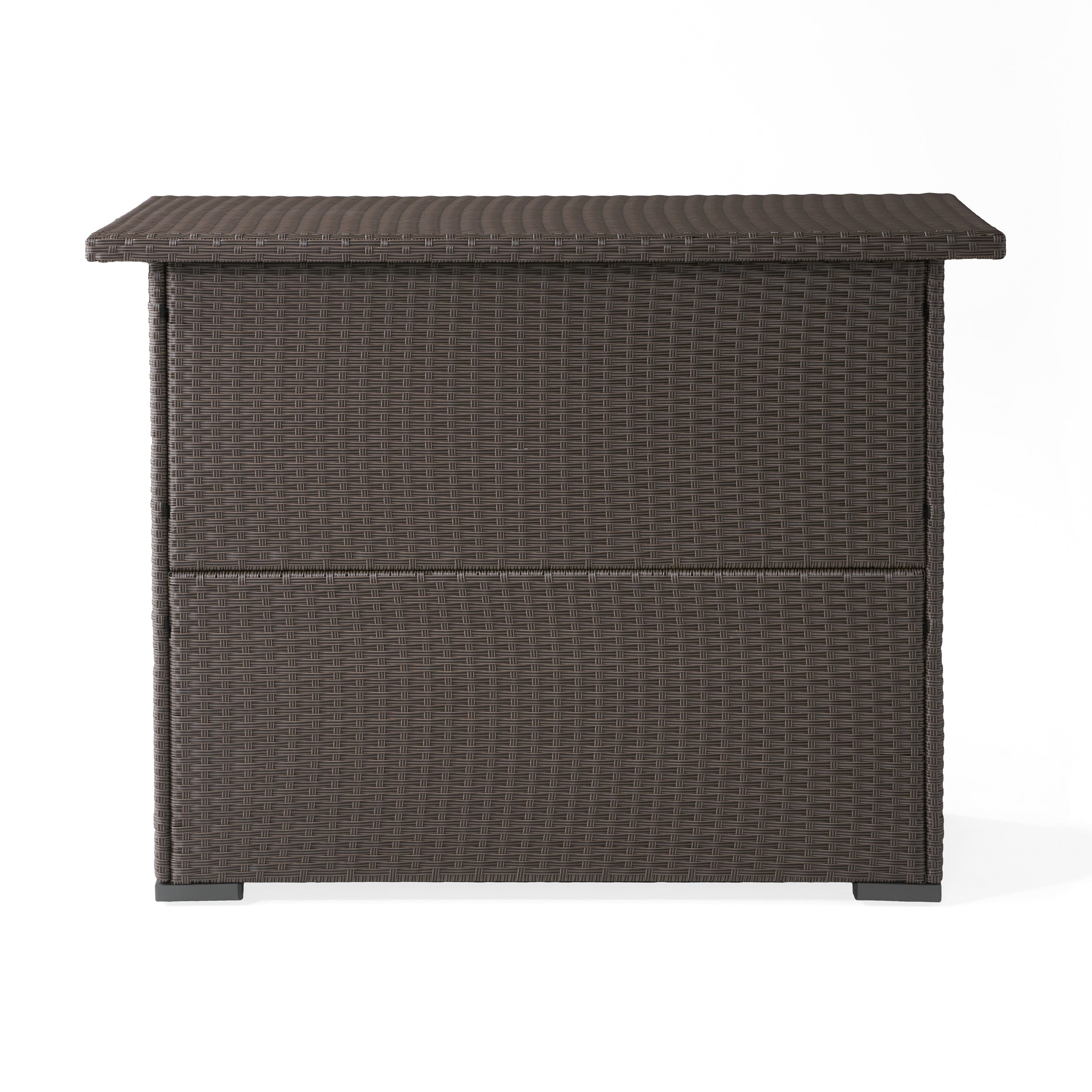 Germar Contemporary Outdoor Dark Brown Polyethylene Bar