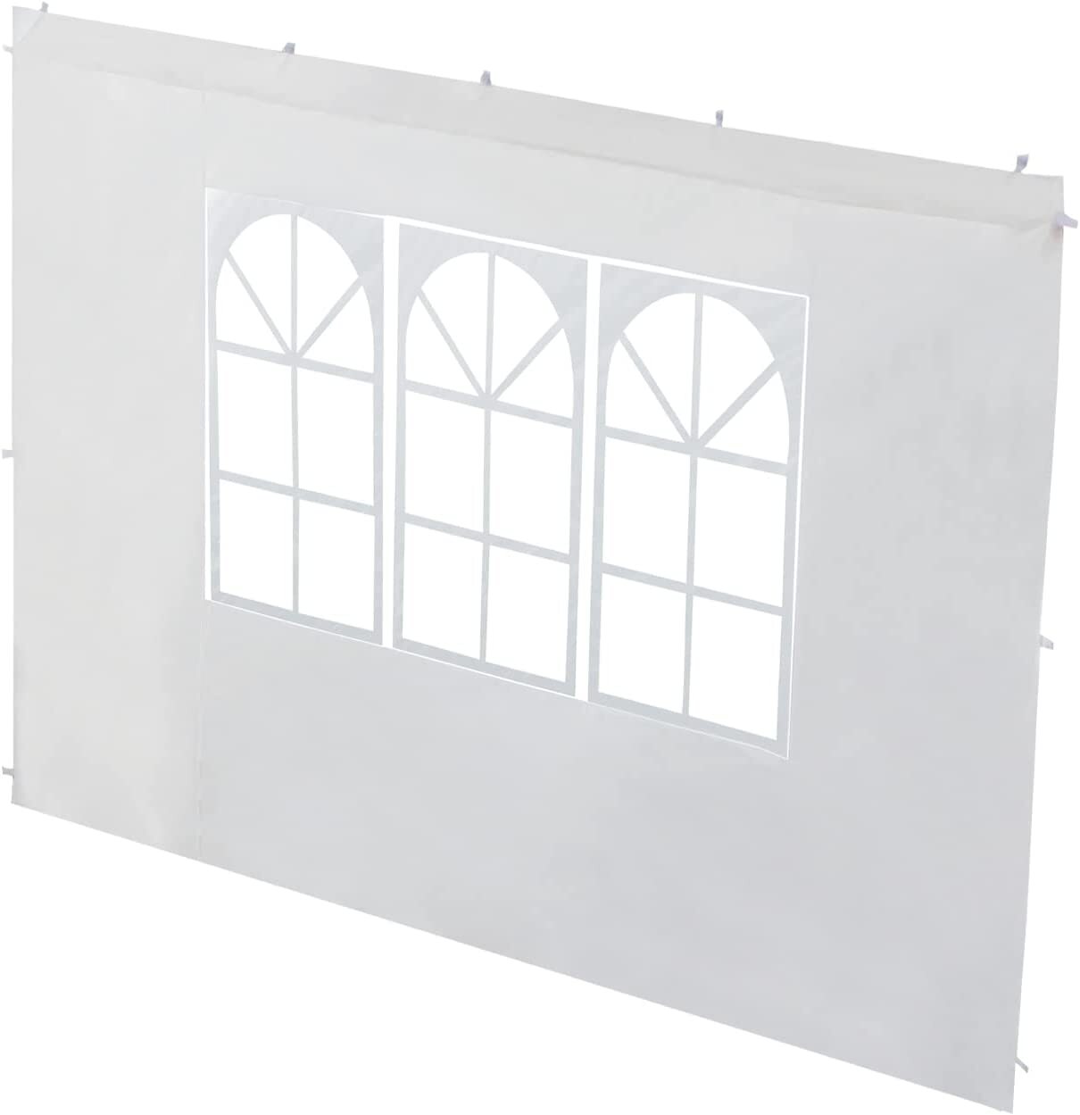 Dayplus Pack-2 Canopy Sidewalls 10ft x 6.6ft， Replaceable Sidewall with Window for Canopy Tent Gazebo (White)