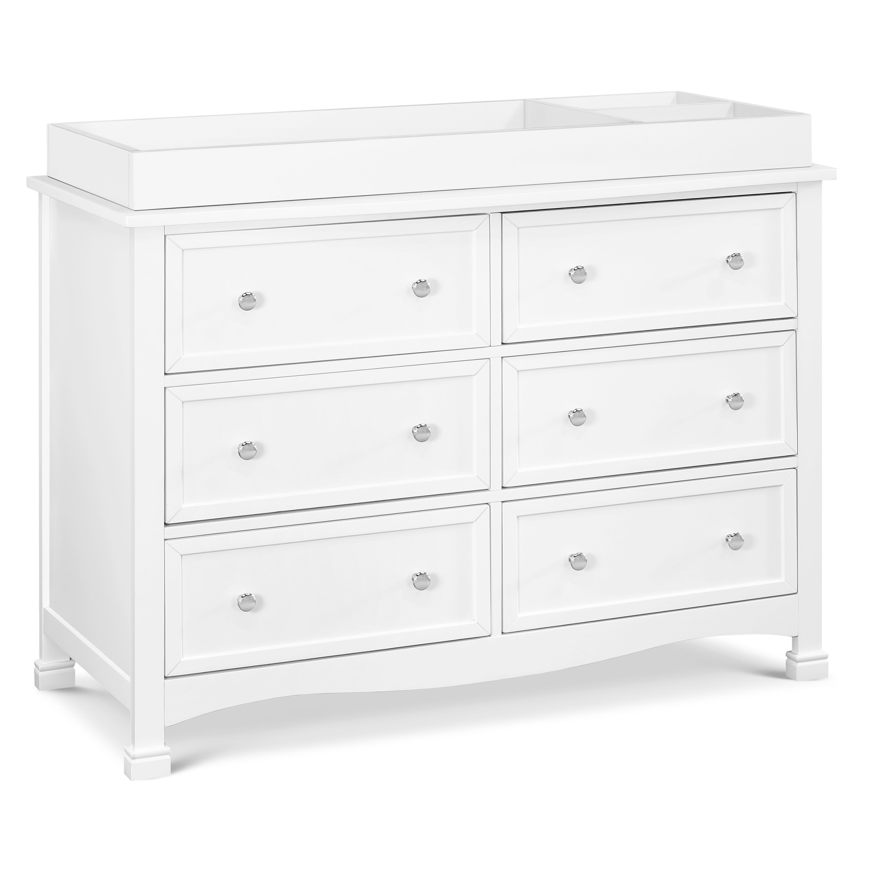 DaVinci Kalani 6 Drawer Double Wide Dresser in White Finish