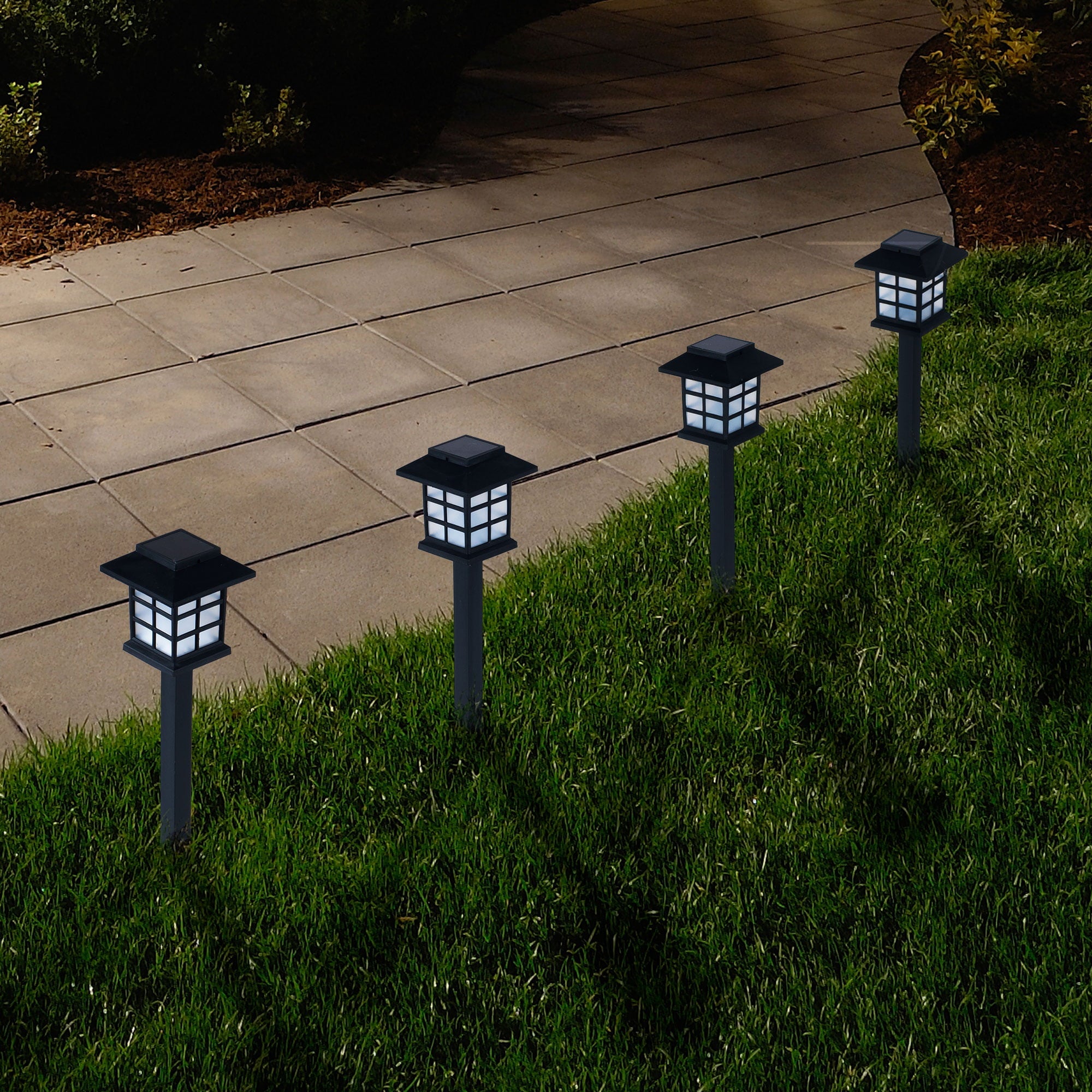 Outdoor Lantern Solar Landscaping Lights - Set of 6 by Pure Garden