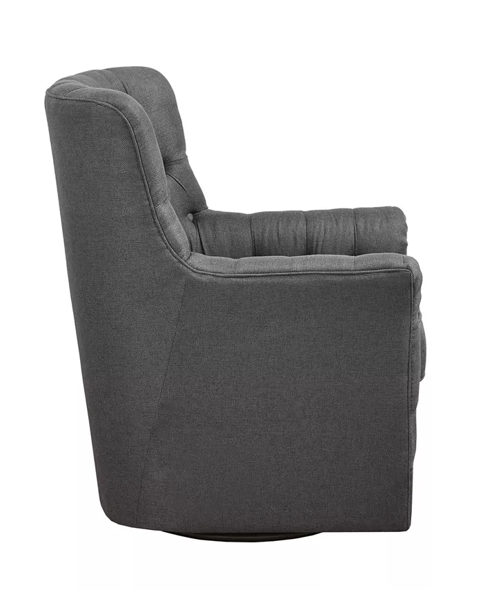 Madison Park Mathis 29.5 Fabric Wide Swivel Glider Chair