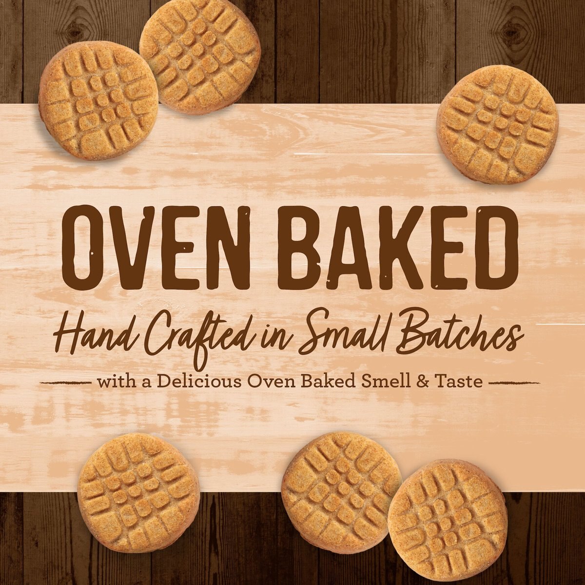 Merrick Oven Baked Paw'some Peanut Butter w/ Real Peanut Butter Dog Treats