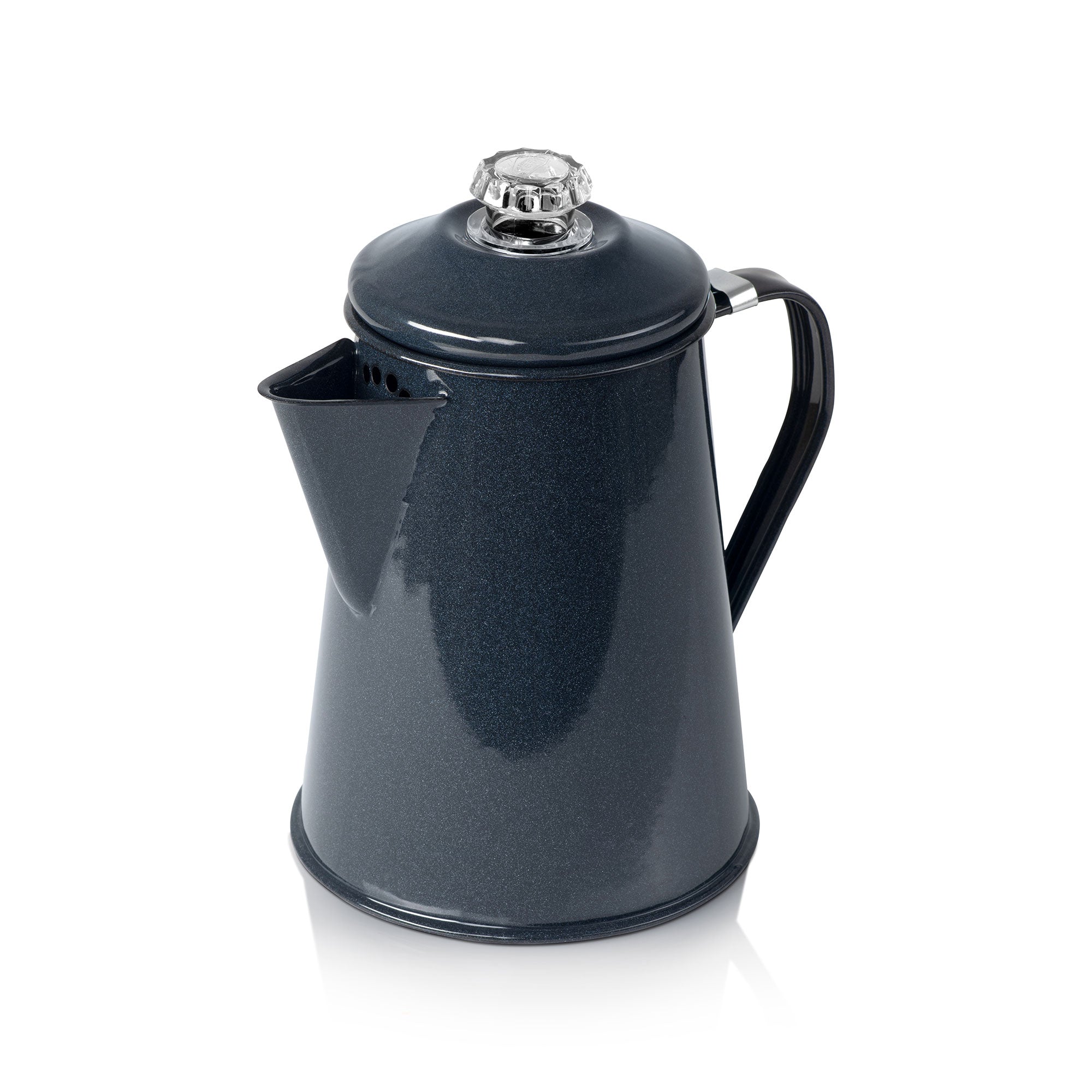 2 qt. Enamelware Percolator Coffee Pot – Classic Stovetop Coffee Maker for Rich, Bold Brews