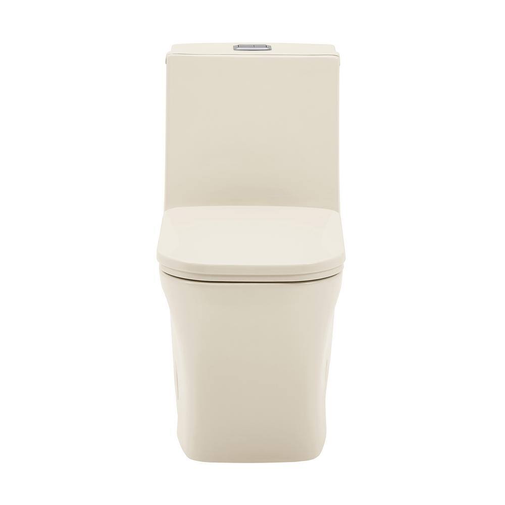 Swiss Madison Concorde 1-piece 1.11.6 GPF Dual Flush Square Toilet in Bisque SM-1T106BQ