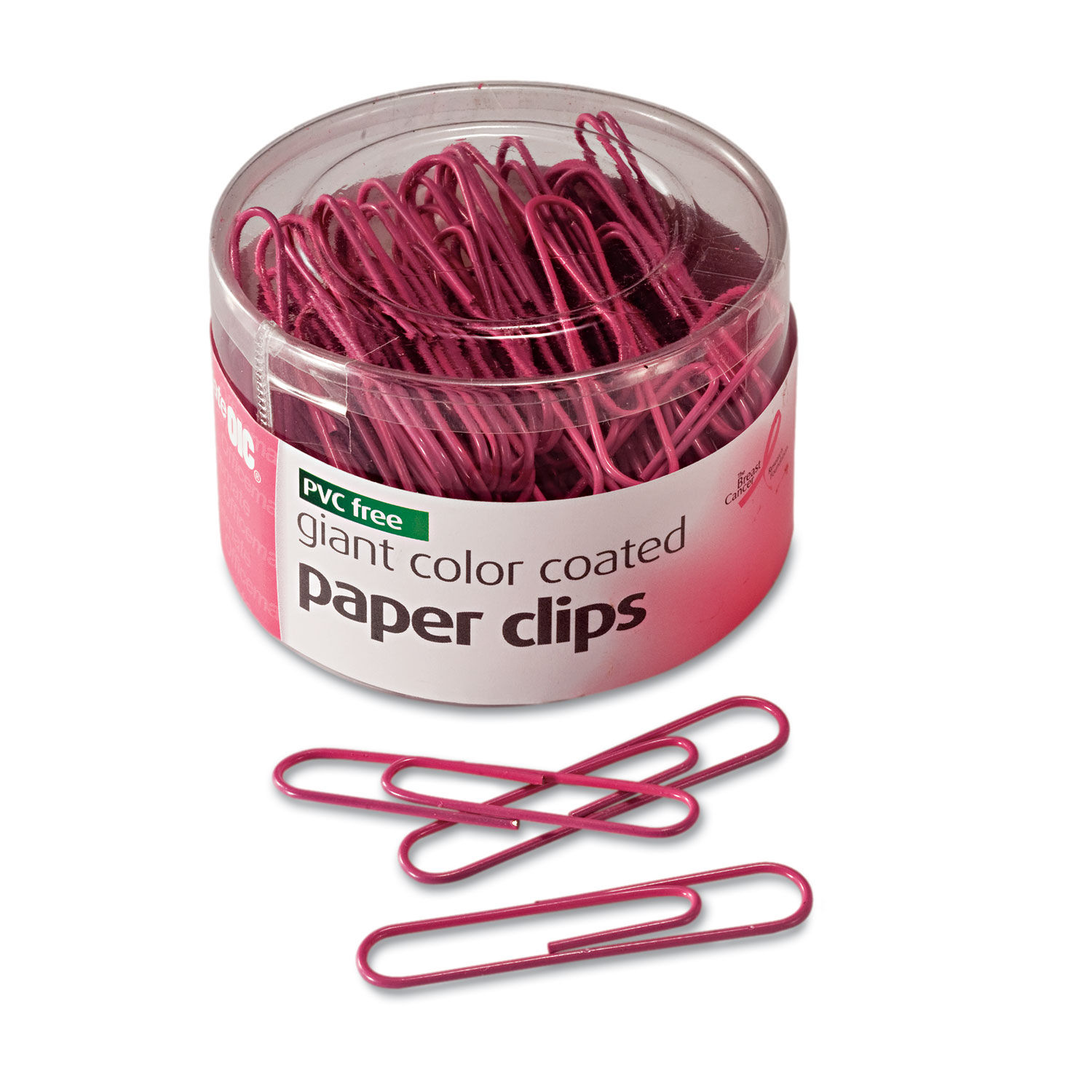 Pink Coated Paper Clips by Officemate OIC08908