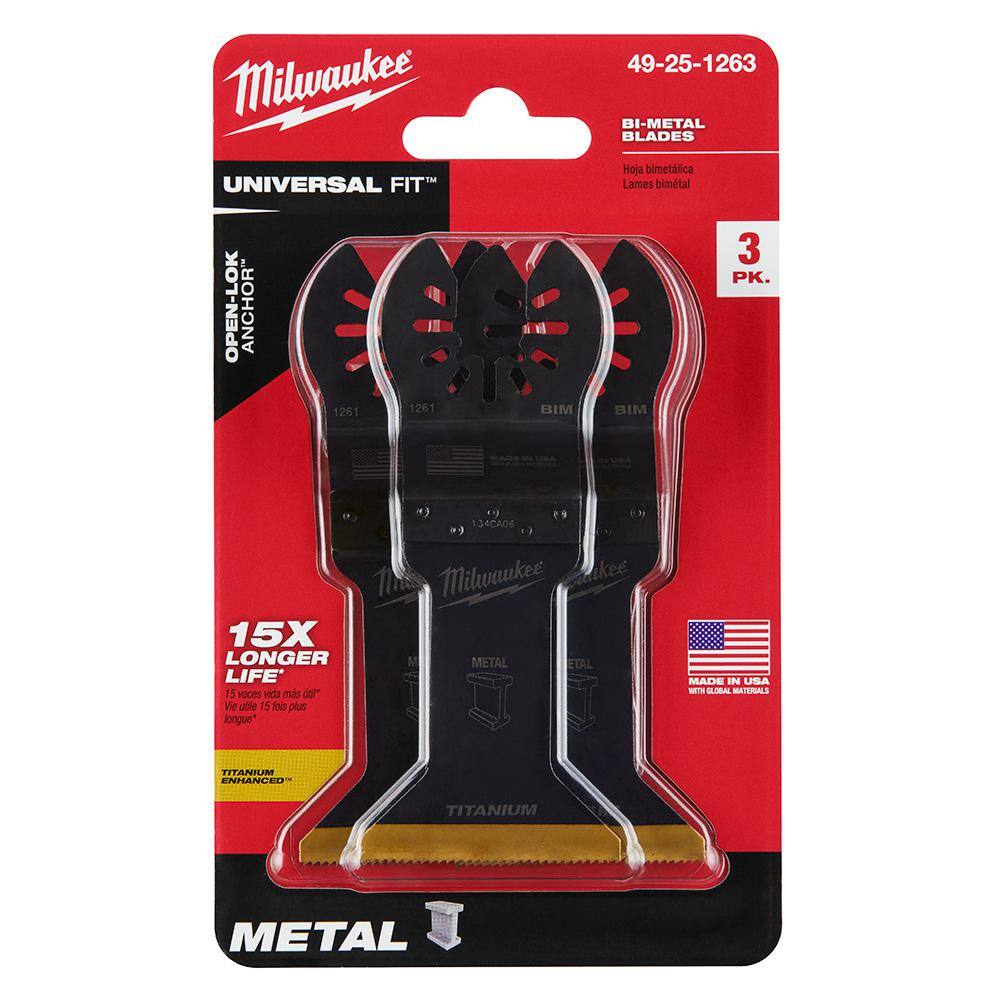 MW 1-34 in. Titanium Bi-Metal Universal Fit Metal Cutting Multi-Tool Oscillating Blade (6-Pack) 49-25-1263-49-25-1263