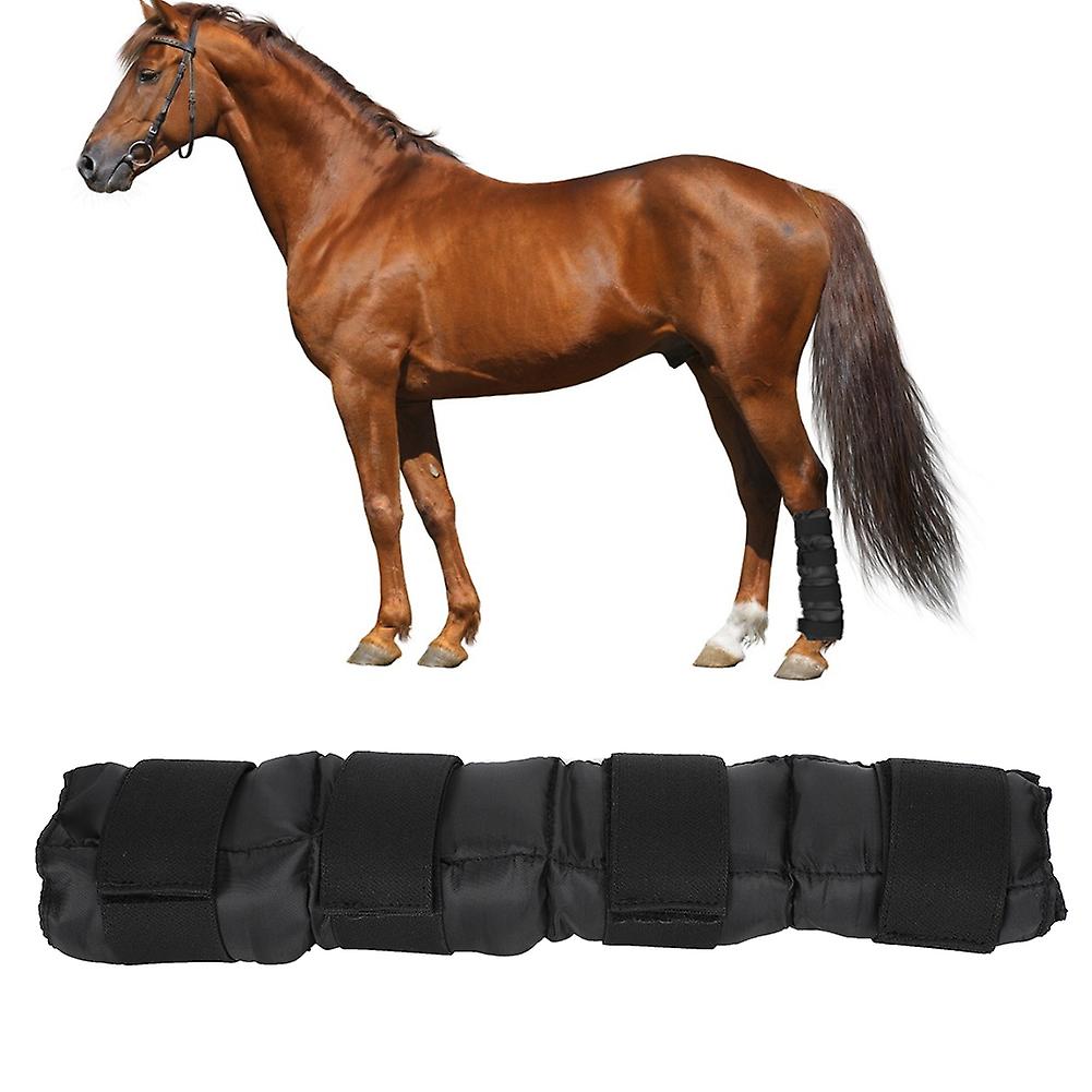 Oxford Cloth Black Soft Fitting Quick Easy Cooling Horse Leg Protection Ice Wrap Pack Bag