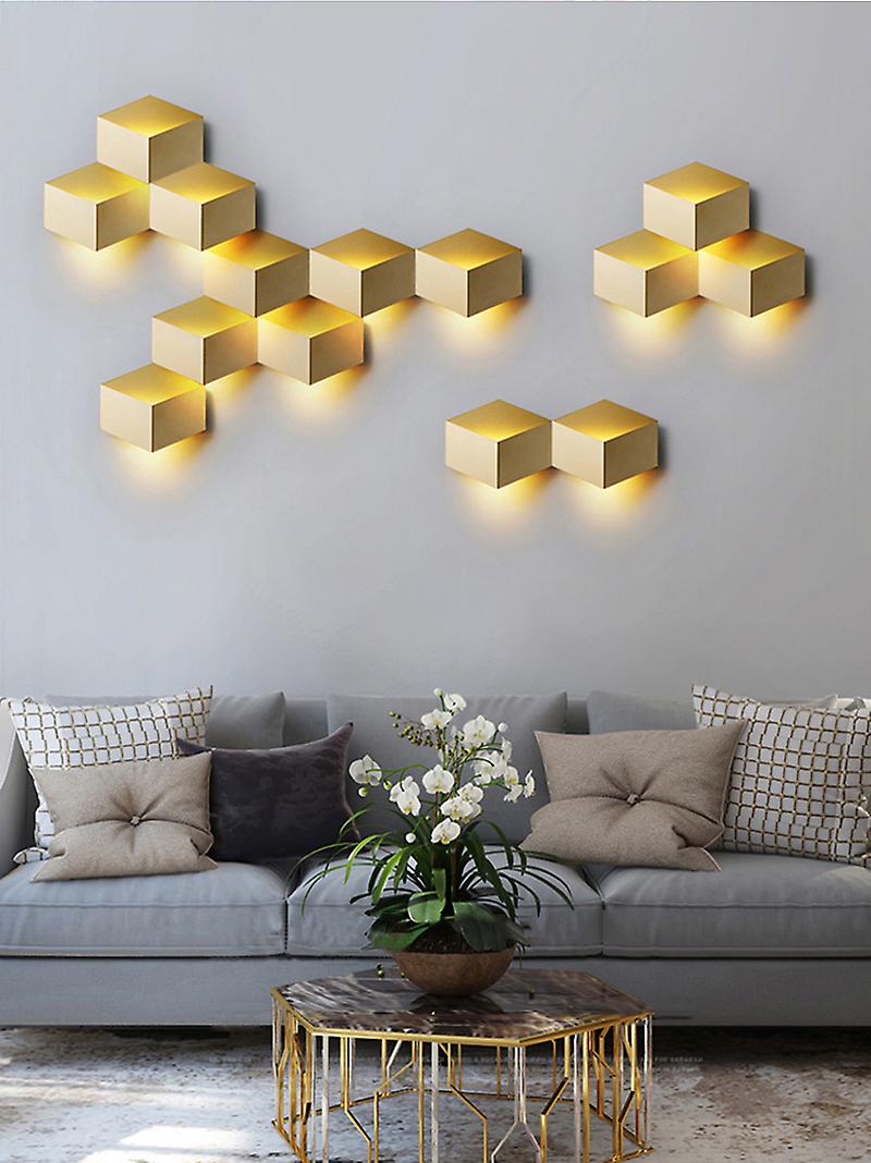 Phube Modern Led Creative Geometric Wall Light Bedside Sconce