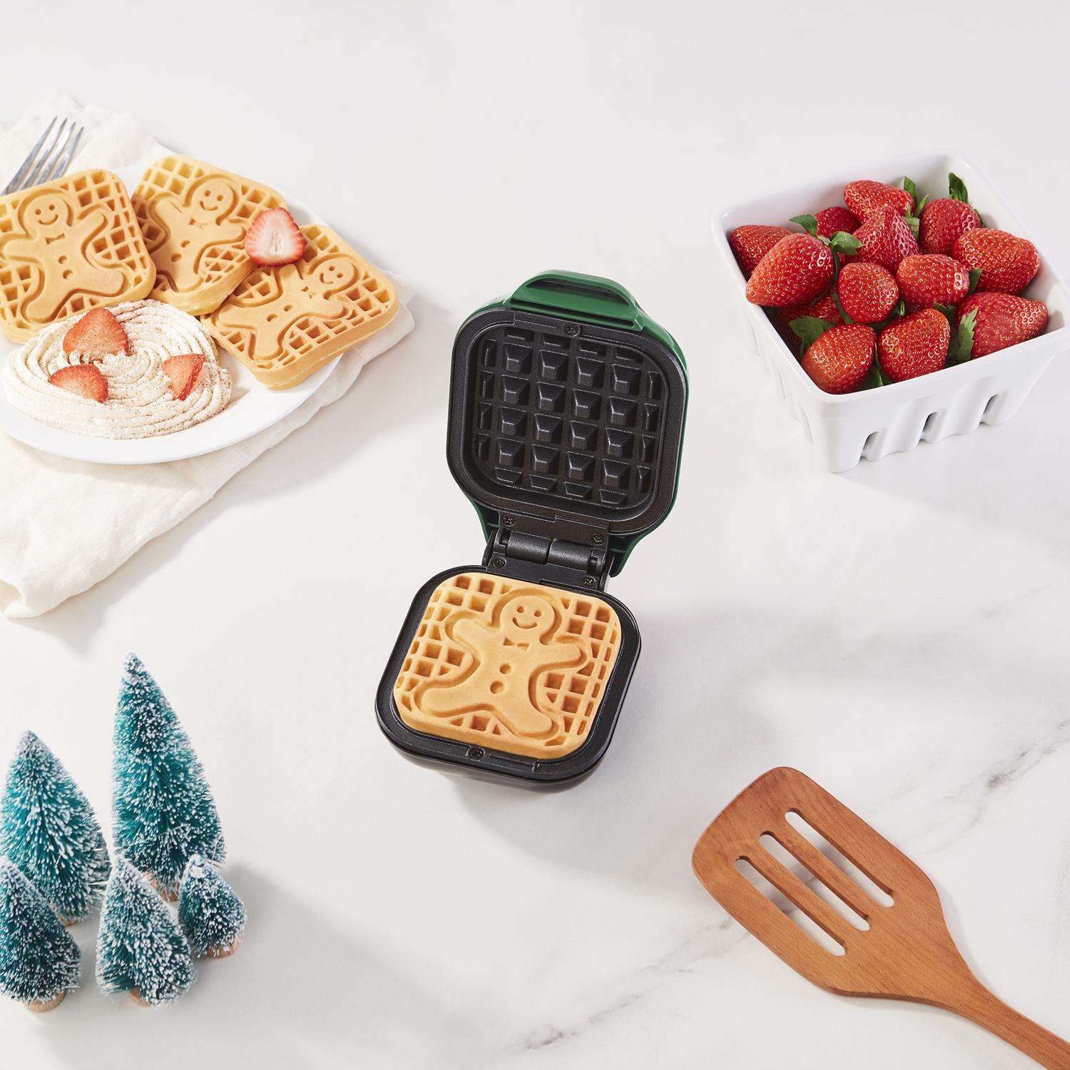 Rise by Dash 1 waffle Green Aluminum Waffle Maker