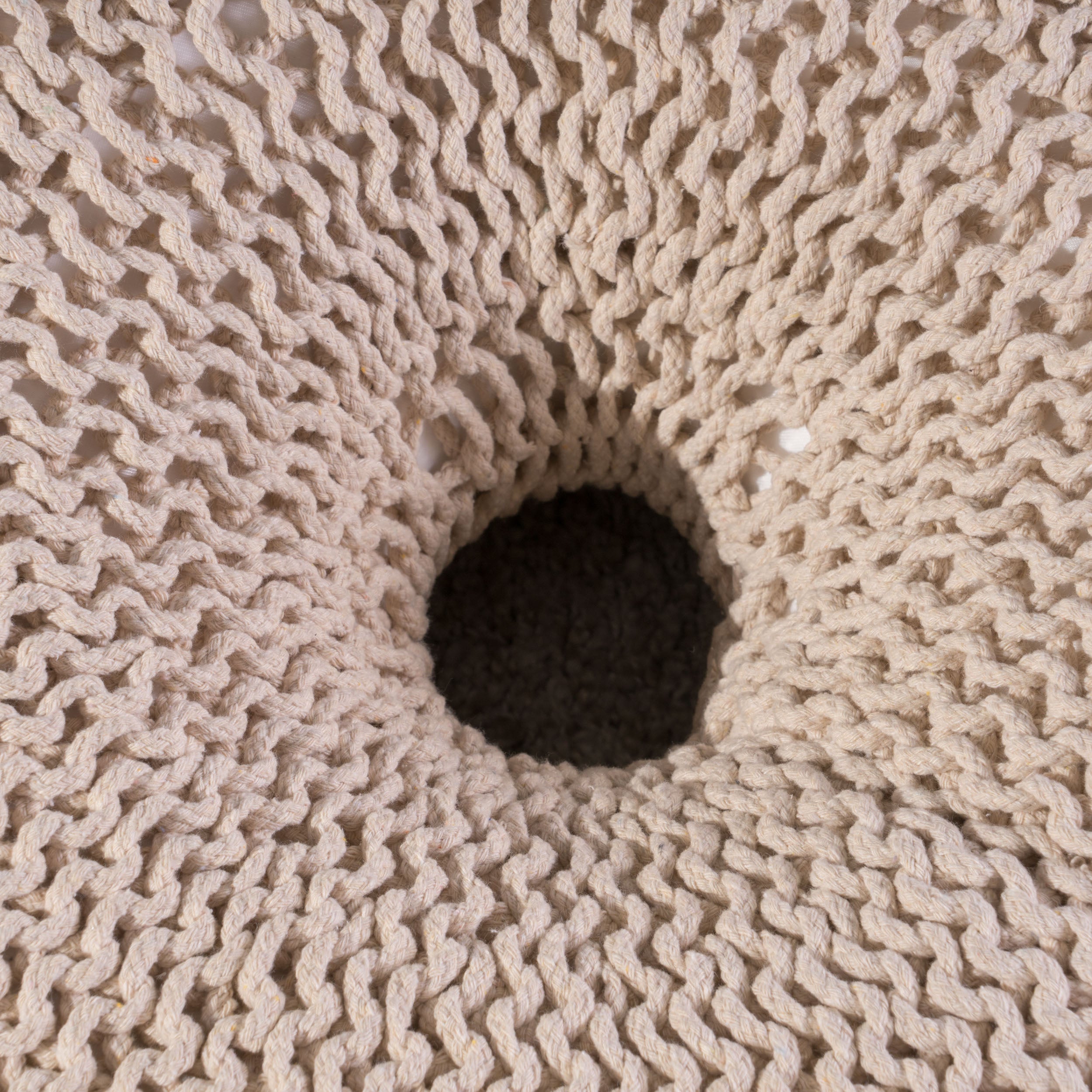 Truda Knitted Cotton Donut Pouf