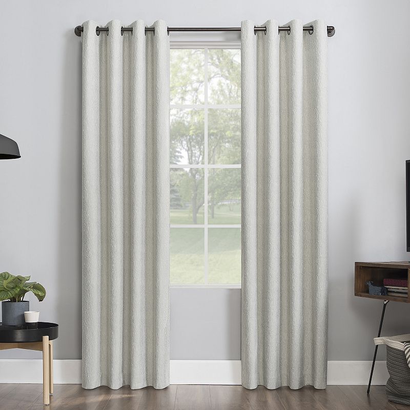 Sun Zero 1-panel Noir Dimensional Thermal Extreme 100% Blackout Grommet Window Curtain