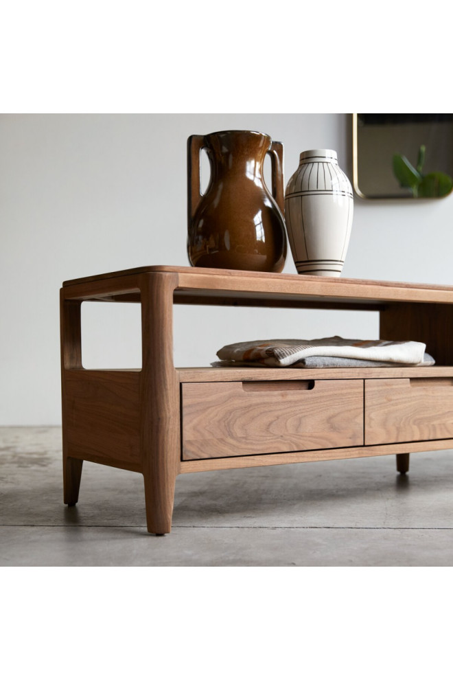 Solid Walnut TV Unit  Tikamoon Arto   Transitional   Entertainment Centers And Tv Stands   by Oroa   Distinctive Furniture  Houzz