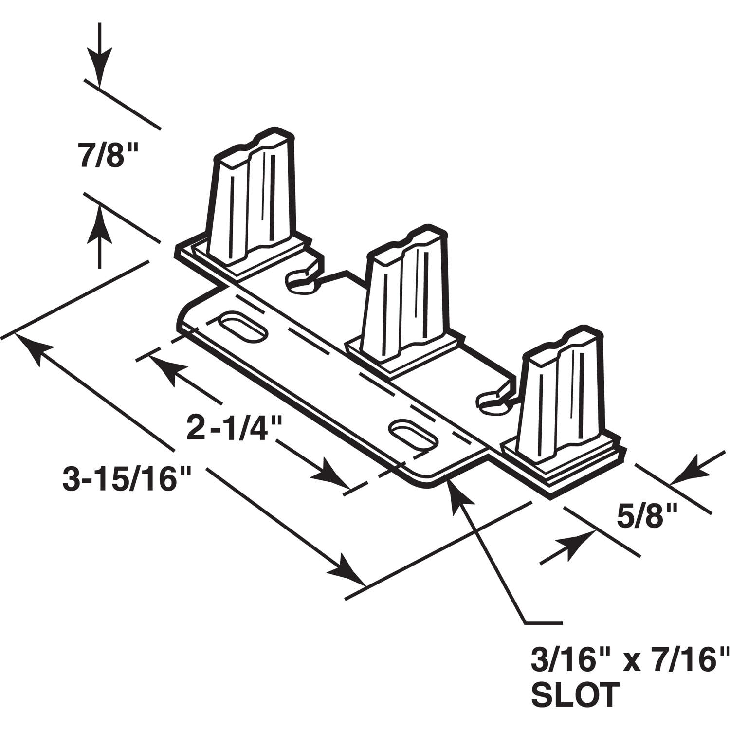 Prime-Line Matte Brown Steel By-Pass Guide 1 pk