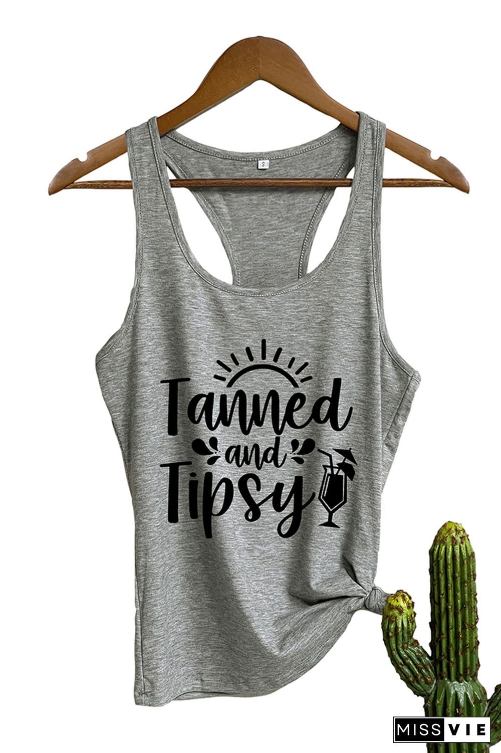 Tanned And Tipsy Sleeveless Tank Top Wholesale