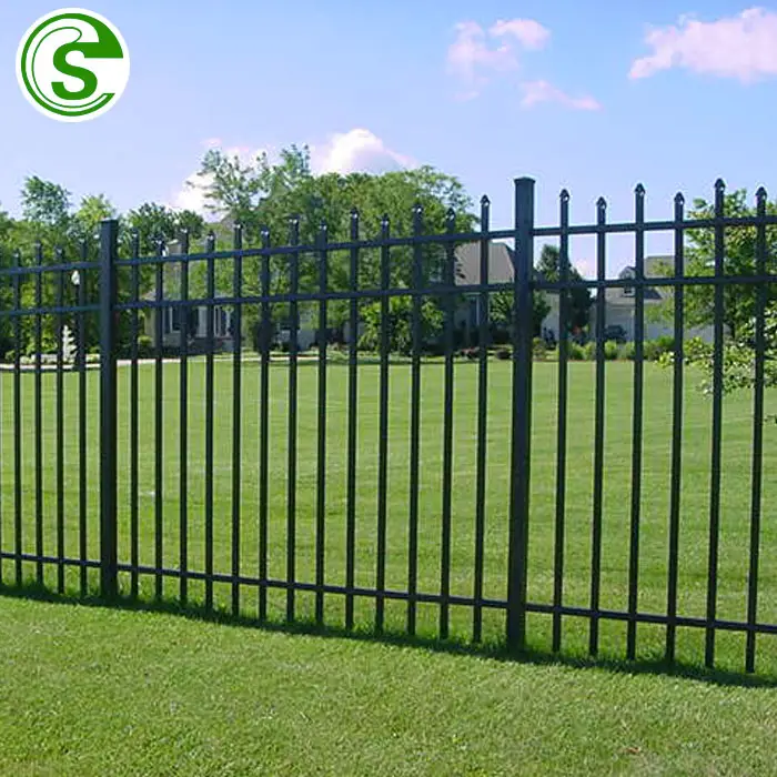 Garden Supplies High Quality Aluminium Fence Modern Style Tubular Steel Fence Steel Metal Picket Ornamental Fence