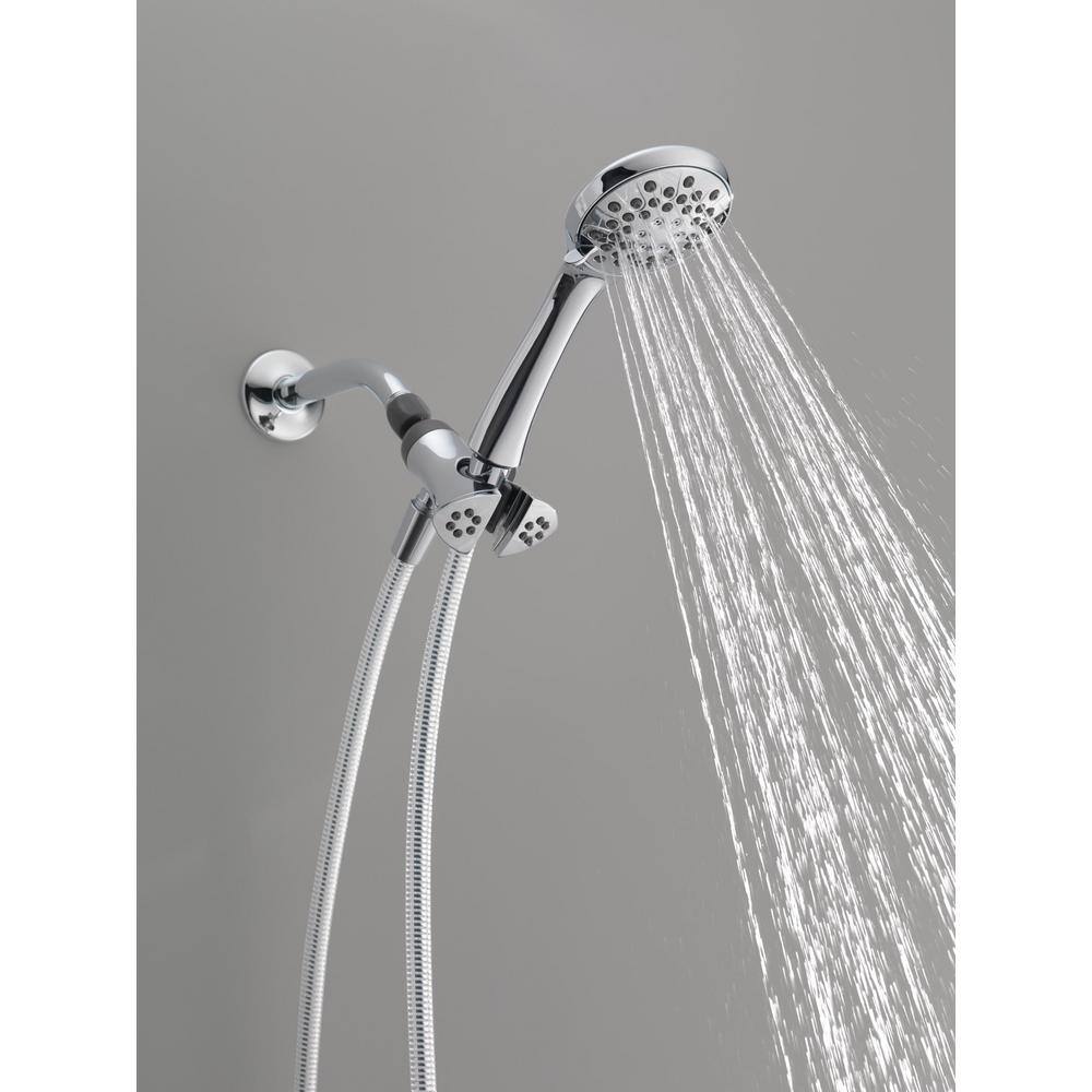 Peerless 3-Spray Patterns 1.75 GPM 3.5 in. Wall Mount Handheld Shower Head in Chrome 76341