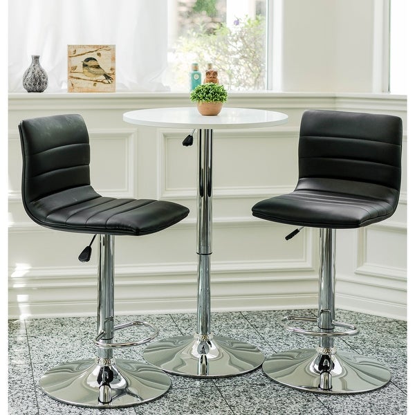 Brage Living Nomad Height Adjustable Counter and Barstool Set (Set of 2) - Black