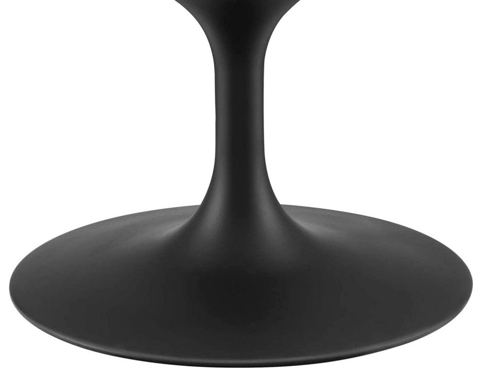 Elegant Coffee Table  Black Painted Pedestal Base  ampOval MDF Top   Contemporary   Coffee Tables   by Declusia  Houzz