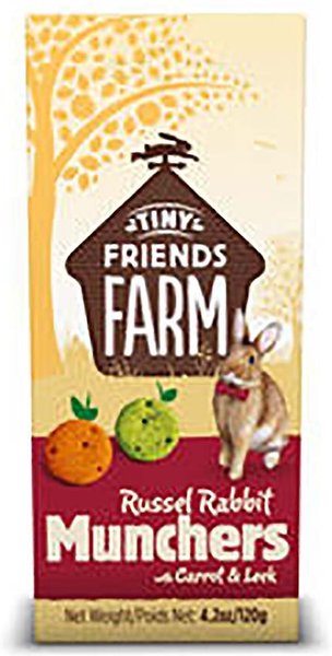 Tiny Friends Farm Russel Munchers Rabbit and Guinea Pig Treats， 4.2-oz bag