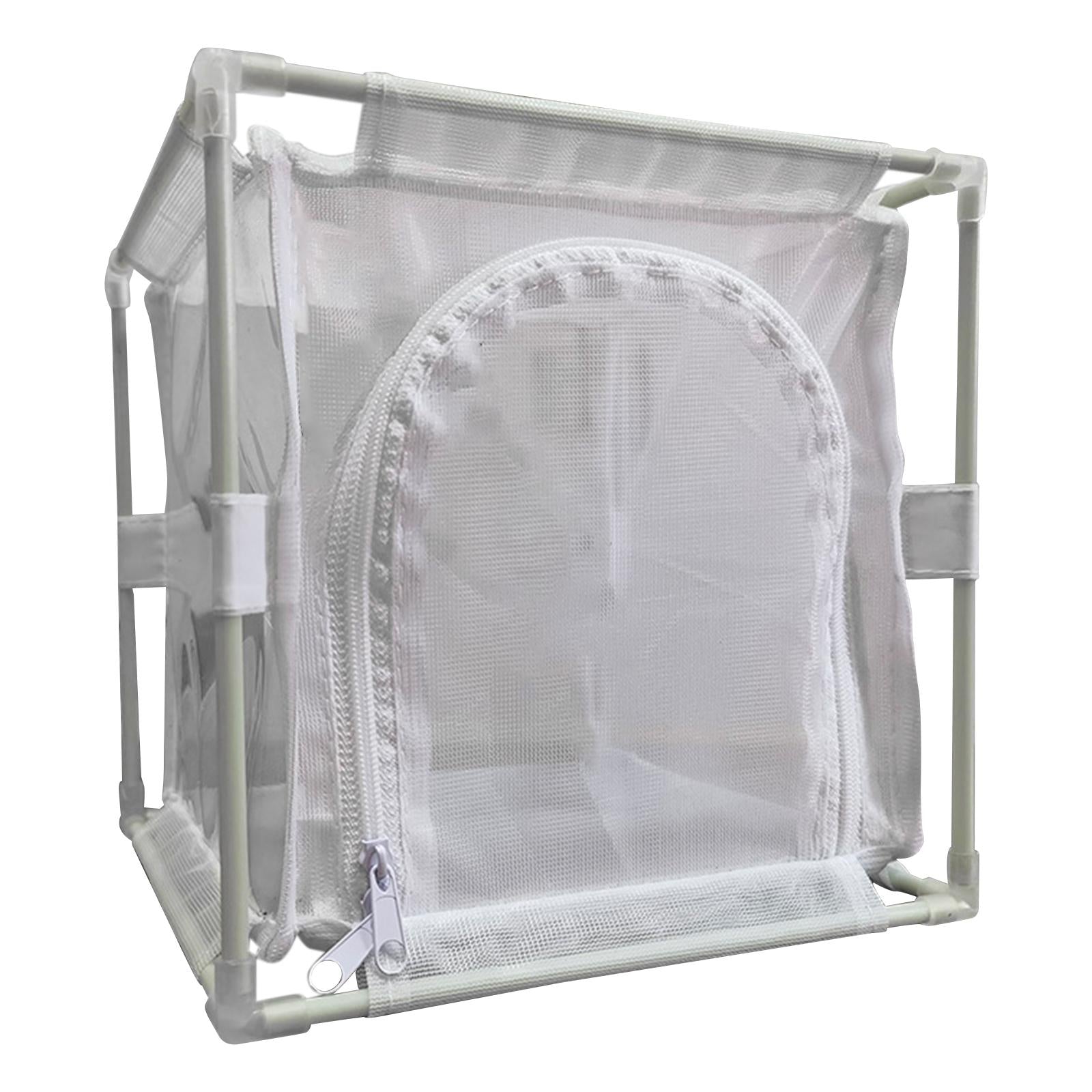 Net Cage Reusable Foldable Observation Cage Multi Use Butterfly Habitat Barrier Zipper