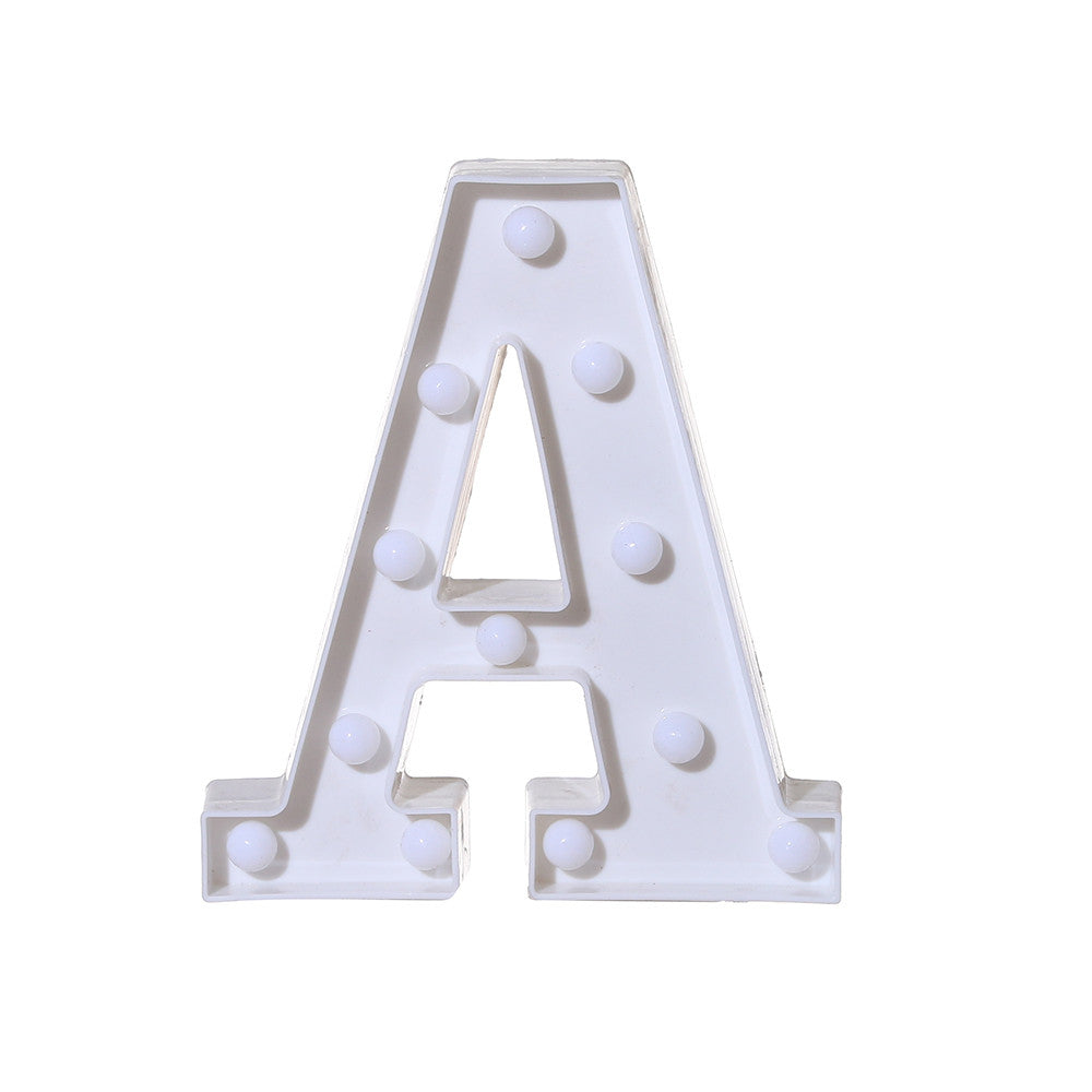 Alphabet LED Letter Lights Light Up White Letters Standing Hanging A Led lights for bedroom outdoor floor lamp pendant DIY Wedding Party Bedroom Terrace(Multicolor)