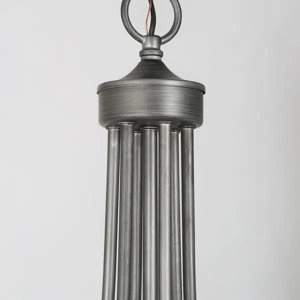 Mid-century Modern 6 Lights Chandelier Farmhouse Large Candlestick Antique Brushed Gray Lights - D 27.6'' x H 85.6'' Shopping - The Best Deals on Chandeliers