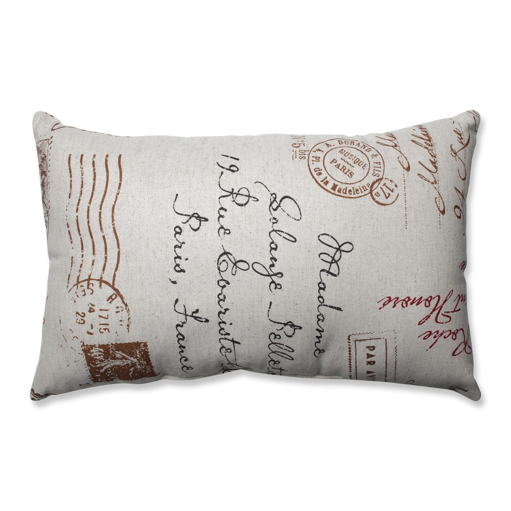 Pillow Perfect French Postale Rectangular Throw Pillow