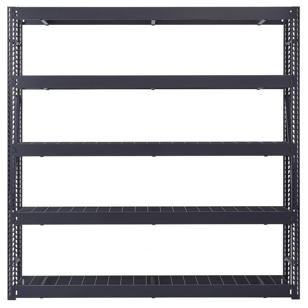 Husky 5-Tier Industrial Duty Steel Freestanding Garage Storage Shelving Unit in Black (90 in. W x 90 in. H x 24 in. D) N2W902490W5B